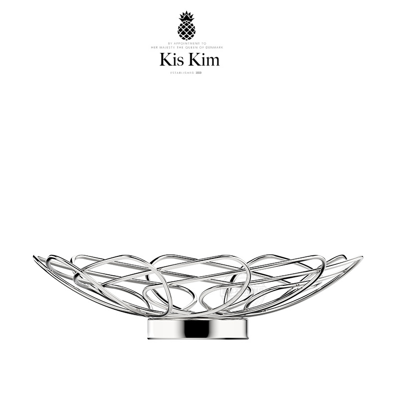 北欧ins创意样板房水果盘304不锈钢水果篮现代客厅收纳沥水果盆|ru