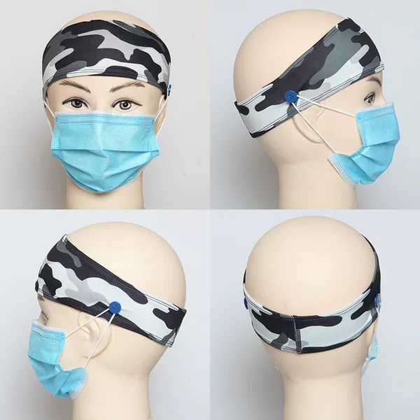Cross-border fitness running protective gear sweat-absorbent headband sports headscarf mask hair band yoga hair band riding sweat band
