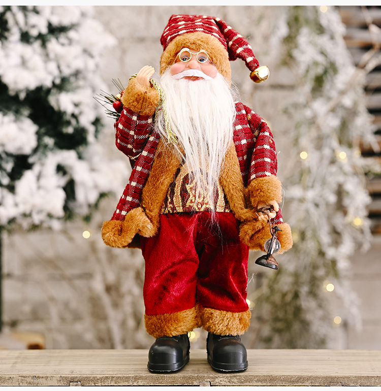 Weihnachtsfeier Dekoration Stehende Haltung Santa Claus Puppe display picture 8