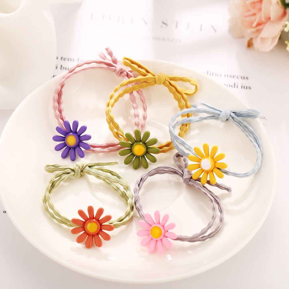 6086 Han Zhi Shang Neue Kleine Gänseblümchen Haarring Weibliche Koreanische Kopf Bedeckung Kopfs Eil Wie Gummiband Hands Eil Niedliche Haarschmuck display picture 11