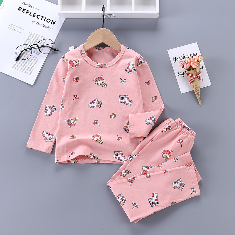 Buda children Combed Lycra cotton Underwear Underwear CUHK spring and autumn Cartoon printing Long johns Direct selling