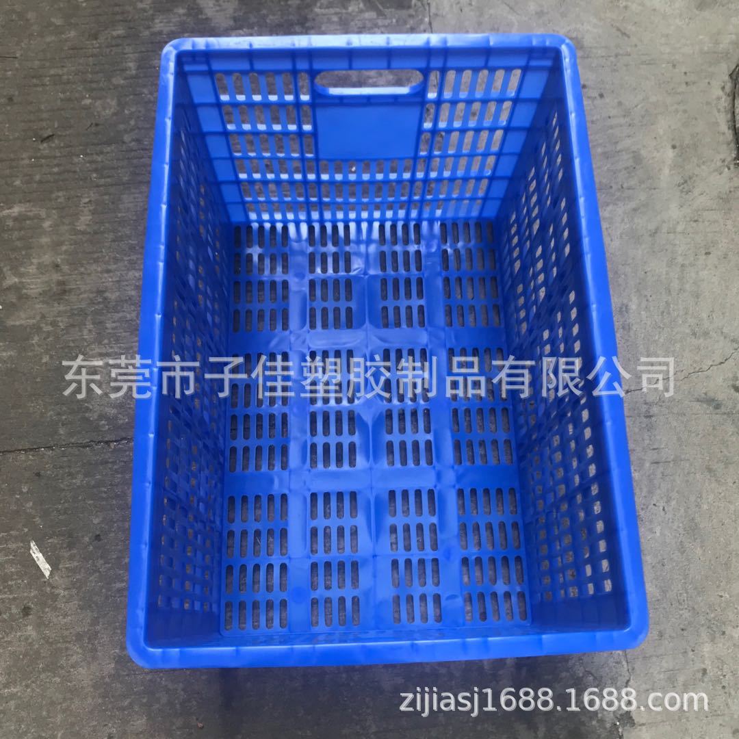 生产670*470*420塑胶萝 蓝色塑胶周转萝框 批发