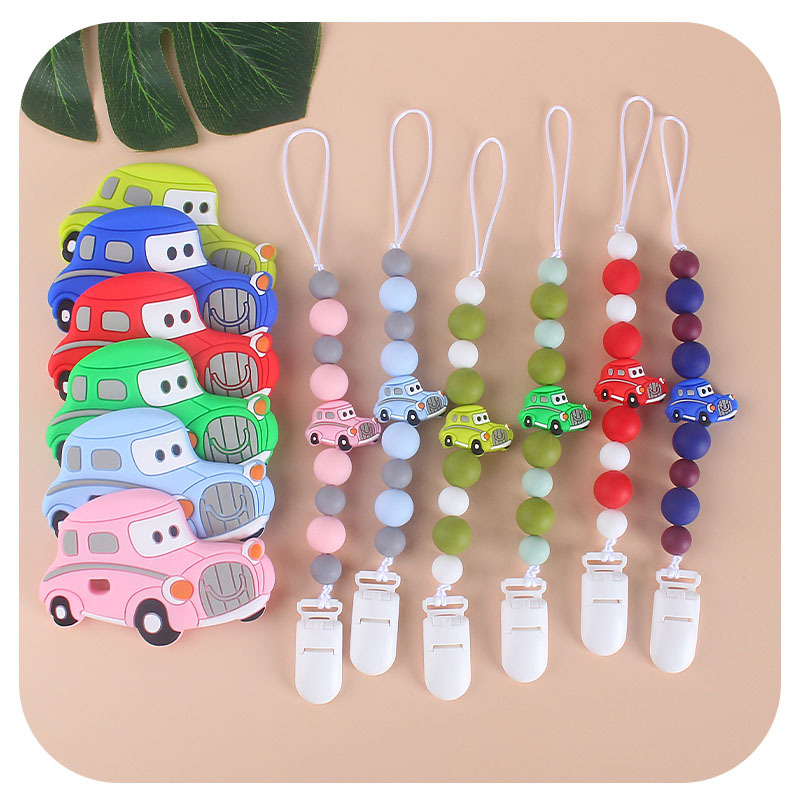 Bebé de plástico clip de chupete bebé calmante Cadena de chupete de silicona cadena anti-gota AliExpress Amazon Venta caliente