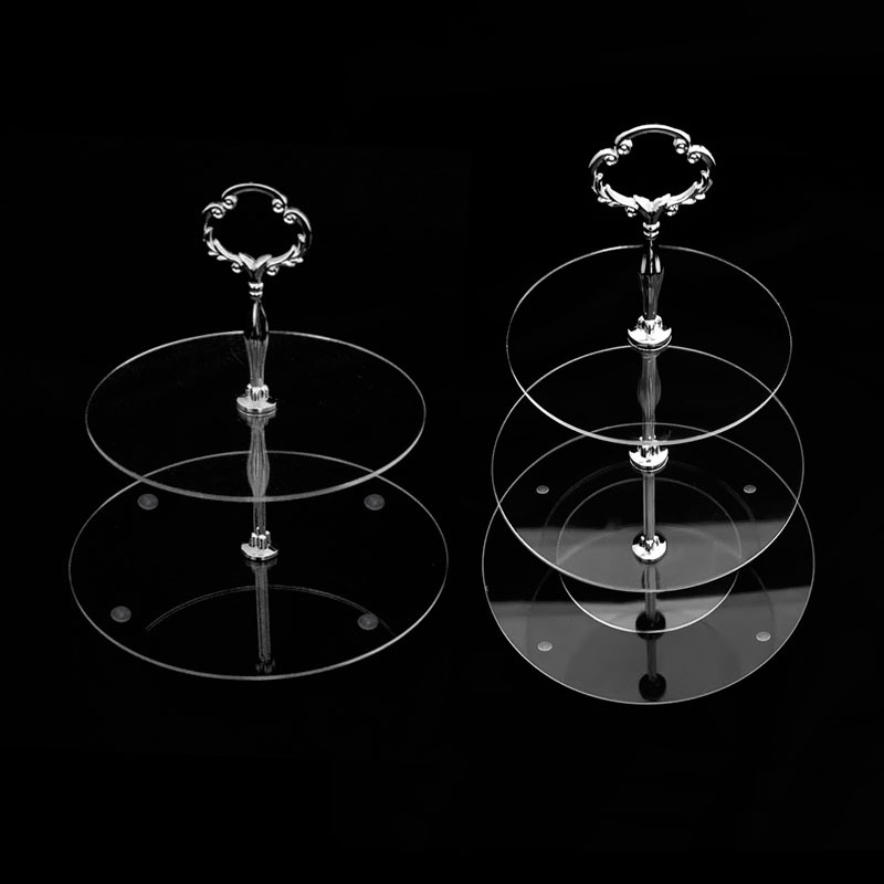 Founded circular acrylic standing rack cake display rack fruit plate…