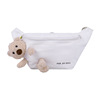 Belt bag, cartoon cute shoulder bag, chest bag, 2020, with little bears, Korean style