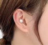 Personal vermiculite ear hanging piercing ear ring women's new cold surround auricle -type ear bone clip a word oblique ear needle