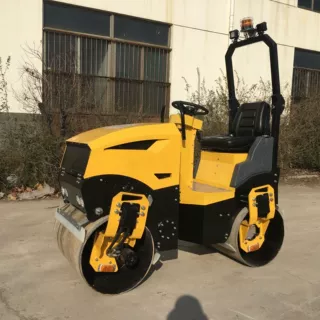 力量震动压实手扶压路机1吨1.5吨2吨3吨4吨压路机座驾式压路机