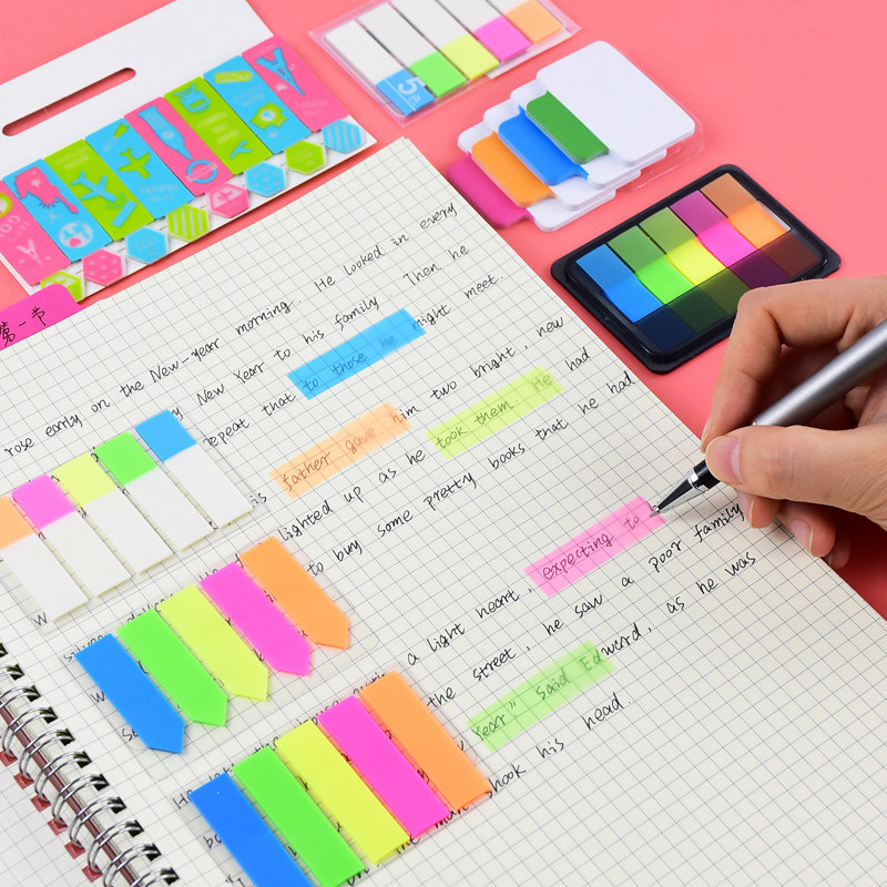 Deli 9063 indicator tag fluorescent notebook classification stickers…