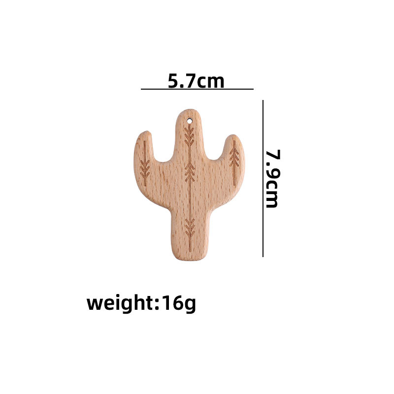 Nuevo bebé cactus haya juguete mordedor bebé molar mordedor chupete cadena collar DIY accesorios de la joyería