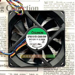 SUNON EF80151S1-Q000-S99 8015 12V 8CM�ľ��C��PMWɢ���L��