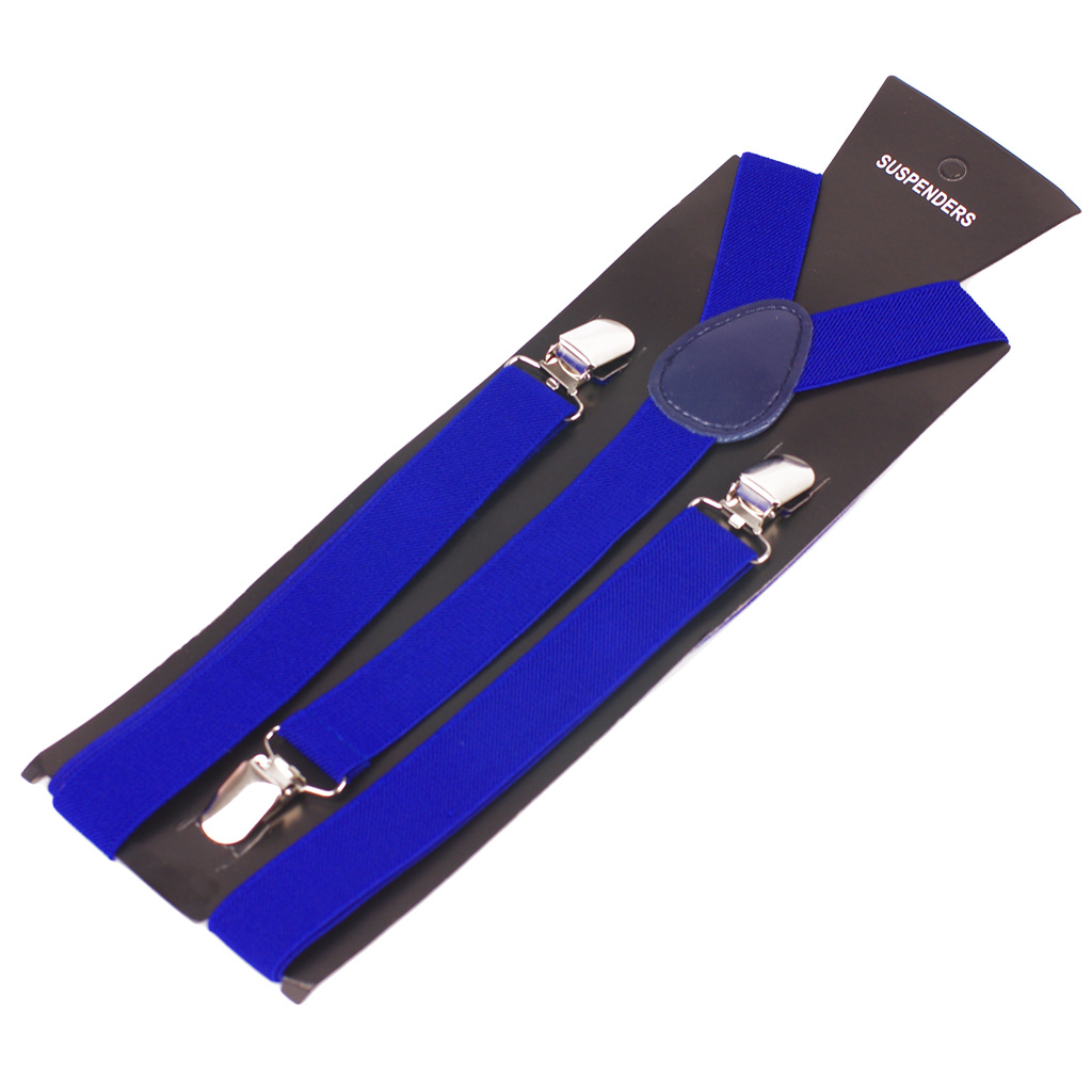 Clip de correa al por mayor Correa unisex puro Negro hombres y mujeres Correa tres clip de dos tipos de tirantes de correa 2,5 cm