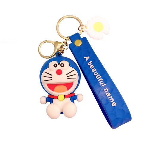 Wholesale Cartoon Anime Doraemon Keychain Cute Jingle Cat Keychain Ring Bag Pendant Doraemon Gift