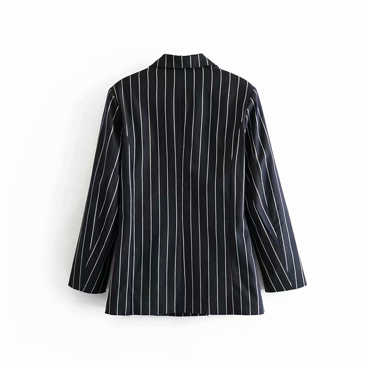 autumn contrast color retro British style striped women s blazer  NSAM2300