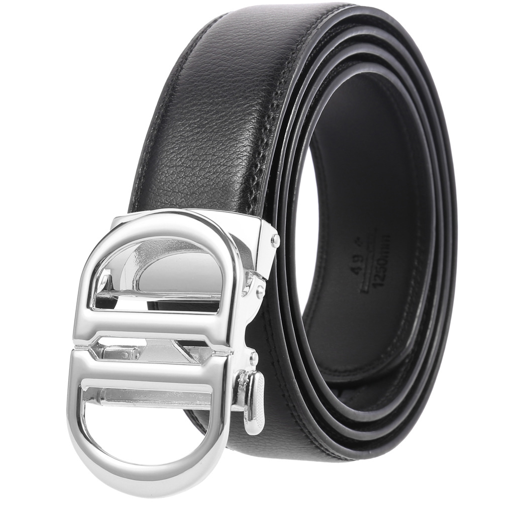 New men's fashion waistband automatic buckle belt inch semi-reed…