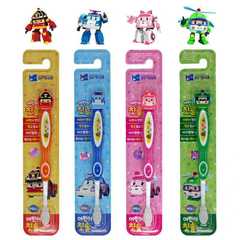 Korea Iko Love Transforming Police Car Poli Children's Toothbrush Poli Three-dimensional Cartoon Soft-bristled Toothbrush 2 Years Old and Over