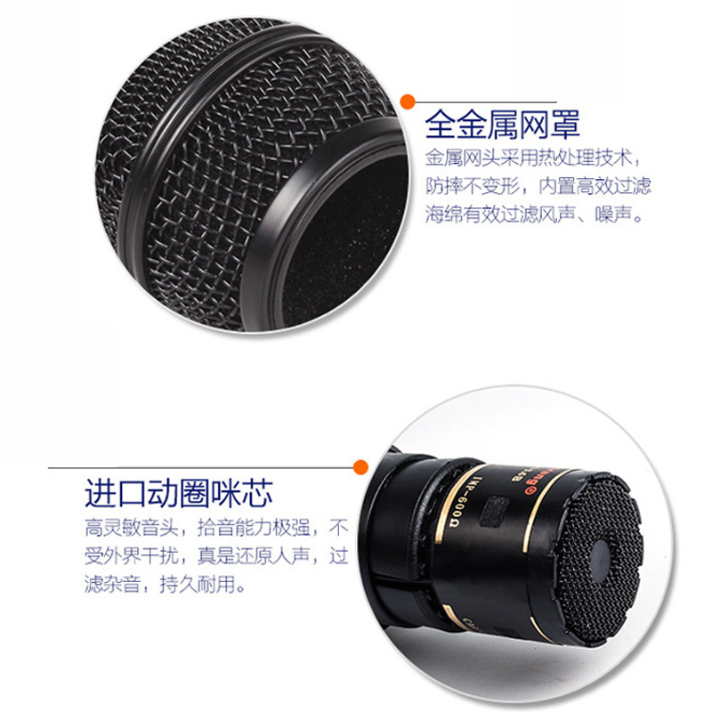 JIY无线麦克风 厂家直销一拖二屏幕显示舞台家用KTV电脑唱歌话筒