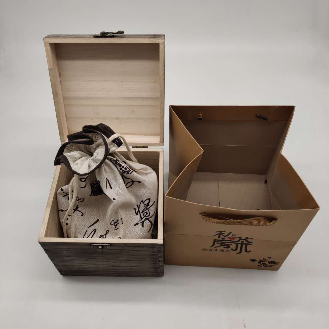 实木茶叶盒炭烧茶叶包装盒批发定制通用茶包装礼品收纳木盒现货