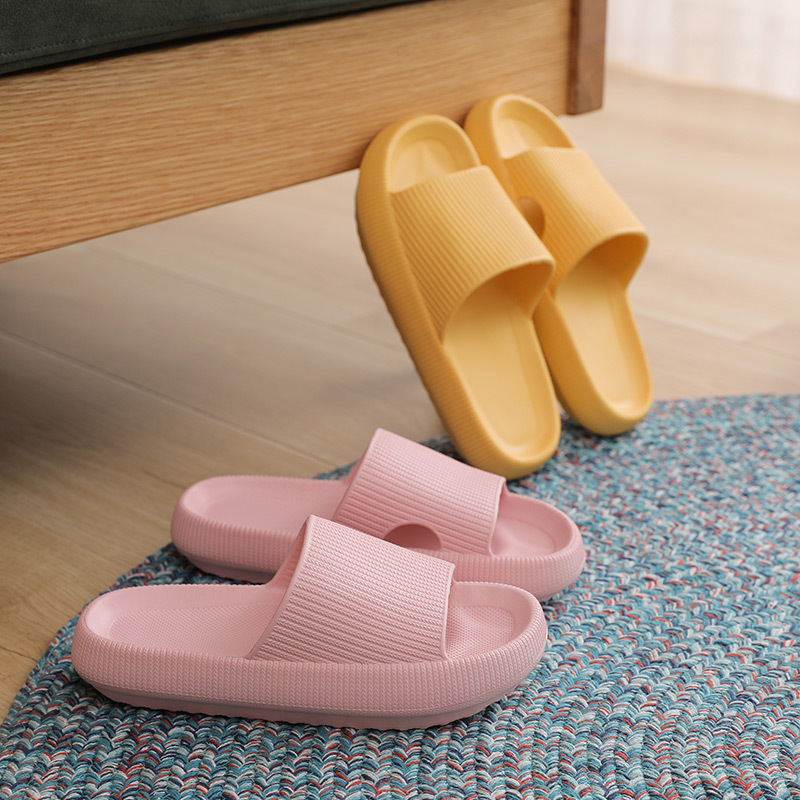 Bathroom thick bottom slippers female summer cross border lovers home cool slippers soft bottom EVA household slippers male