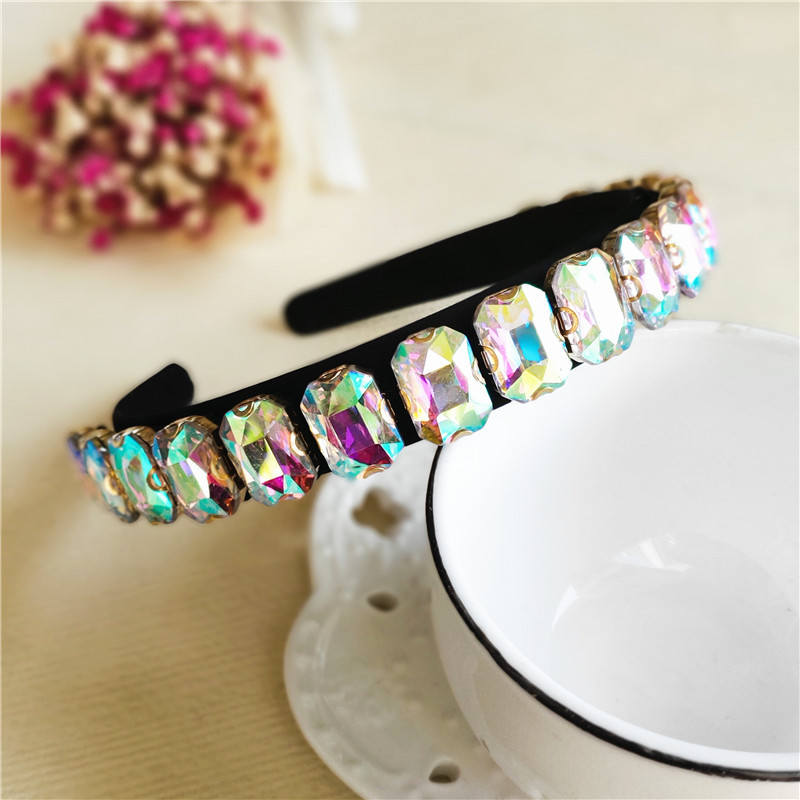 203915w Coréenne Accessoires Pour Cheveux Adulte Diamant-mis Bandeau Fille Mignon Bandeau Simple Cheveux Fixer Mince Épingle À Cheveux display picture 6