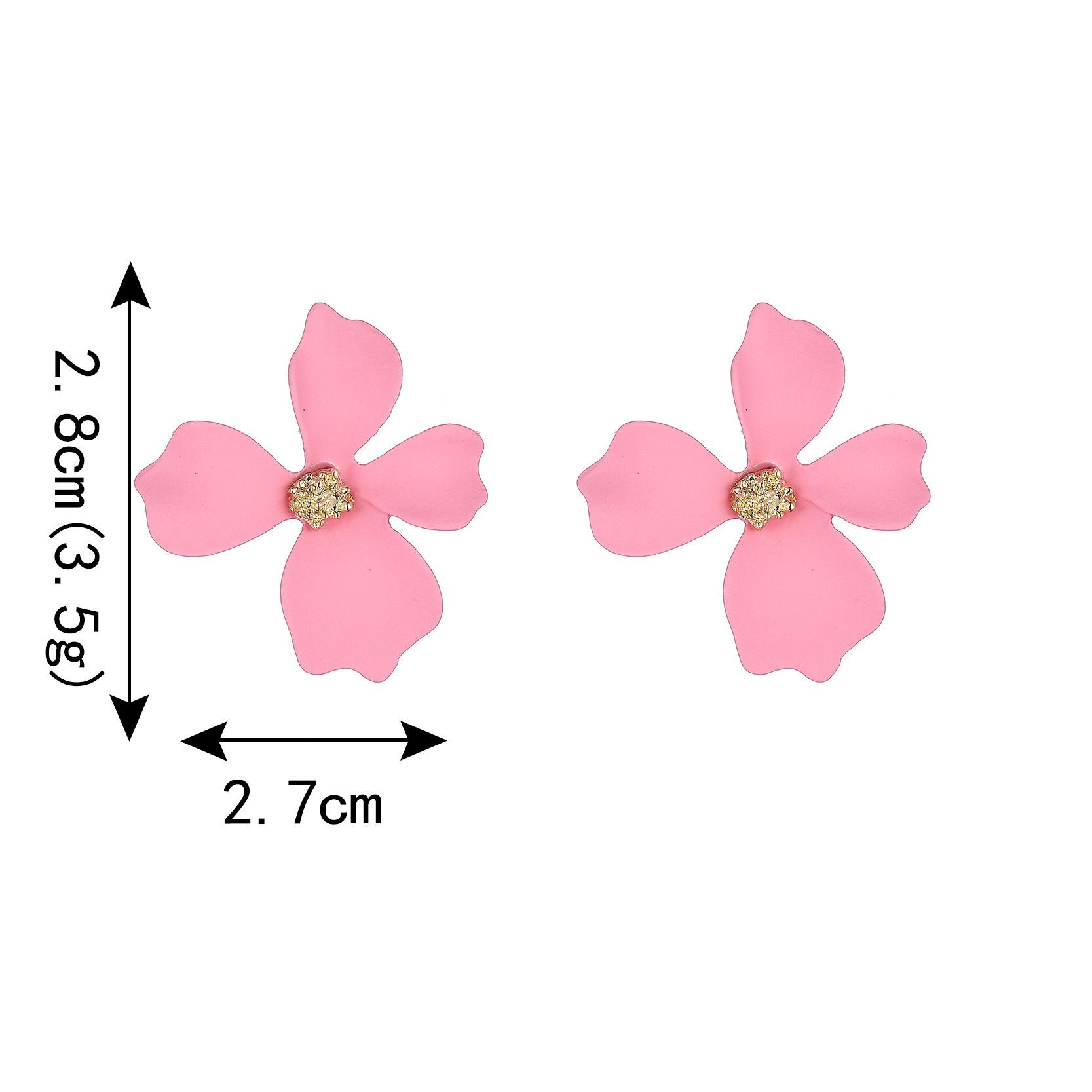 1 Paar Süss Blume Emaille Legierung Ohrstecker display picture 1