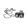 Retro camera, universal necklace, fashionable metal accessory for elementary school students, internet celebrity, simple and elegant design