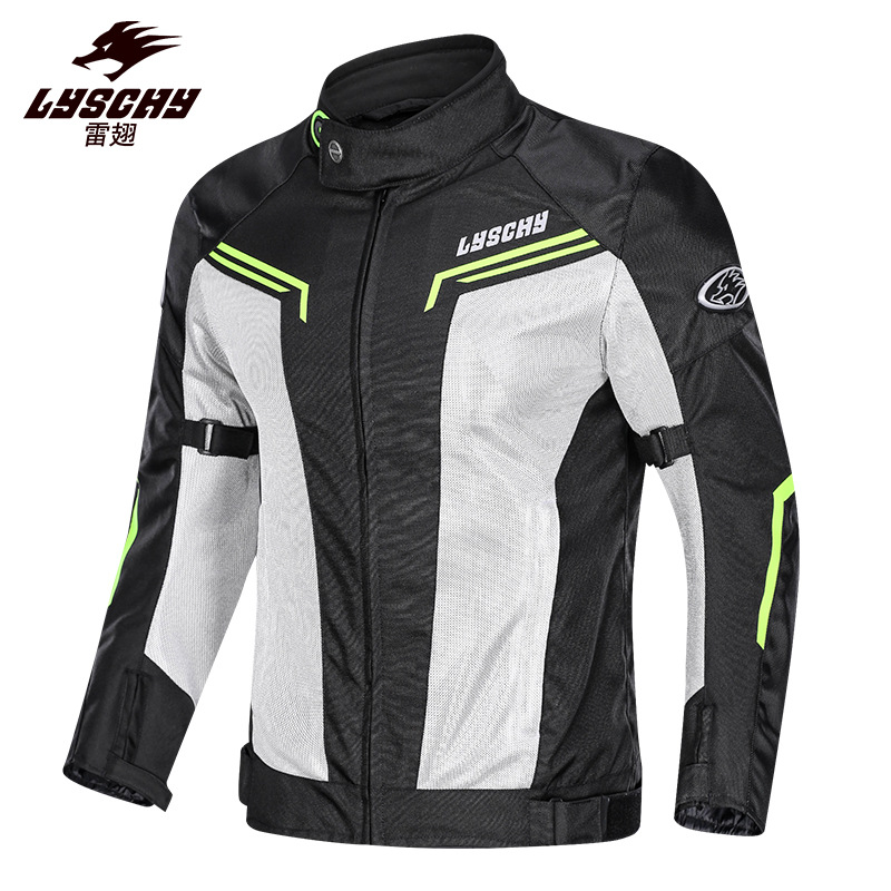 LYSCHY Thunder-wing Motorcycle Summer Riding Suit Men's Mesh Ventilated Breathable Anti-fall Motorcycle Suit Knight Equipment