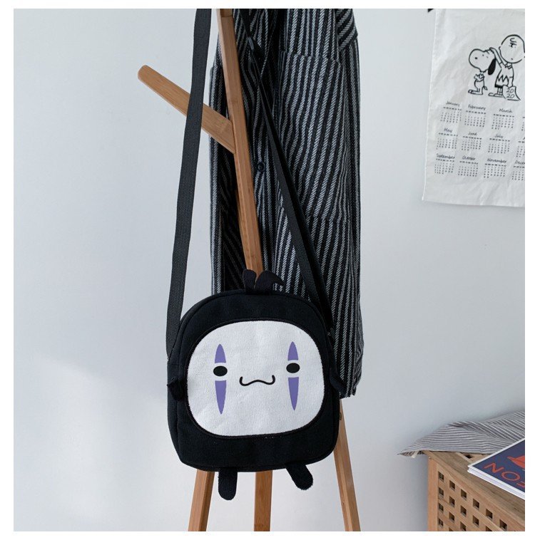 162g Weight Canvas Lining Material Zipper Closure Type Single Shoulder Strap Strap Type Crossbody Bag Bags Type Casual, Shopping Occasion Canvas Material Cartoon Pattern All Seasons Season Women's Gender Cute Style Medium Size Women's Medium Canvas Cartoon Cute Zipper Crossbody Bag 12