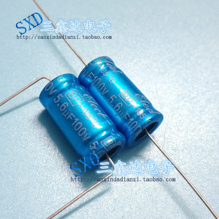 100V5.6UF 5.6UF100V Original Power amplifier audio frequency Axial Horizontal capacitor free 10*20