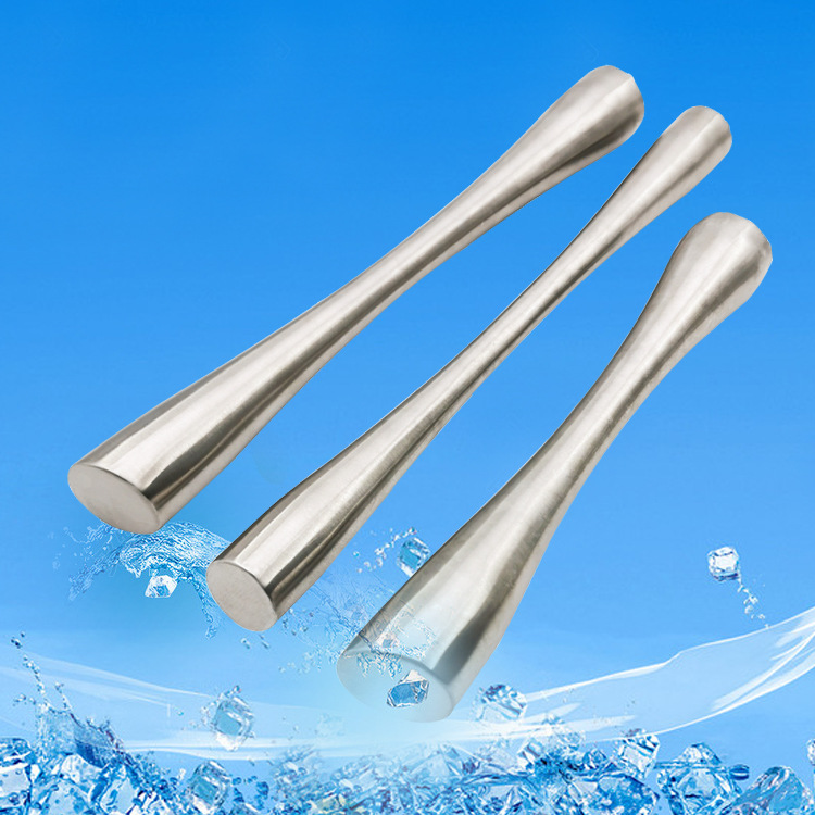 不锈钢捣冰棒调酒柠檬调酒棒碎冰锤鸡尾酒压碎棍棒酒吧酒具