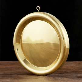 黄铜凹凸镜反射镜凹镜凸镜铜镜家用室外铜镜