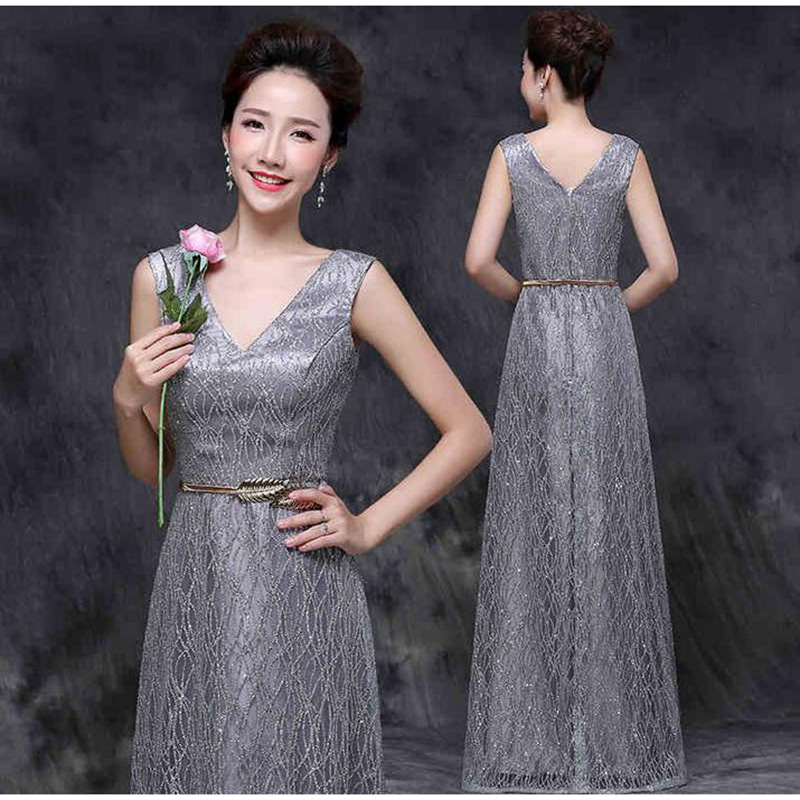 Banquet evening dress 2023 new spring Korean toast dress slim-fit long host annual meeting dress female bridesmaid dress