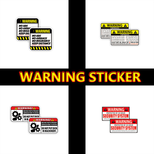 warning series cross-border style rear glass insurance warning slogans reminding safe driving car stickers