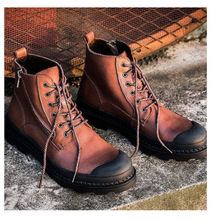 20短靴冬季男士靴子棉靴高幫沙漠皮靴工裝鞋大碼38-48獨立站貨源