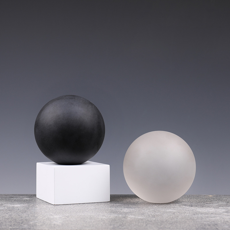 輕奢家居飾品擺件水晶圓形擺件百搭磨砂球體可以制定各種顏色大小