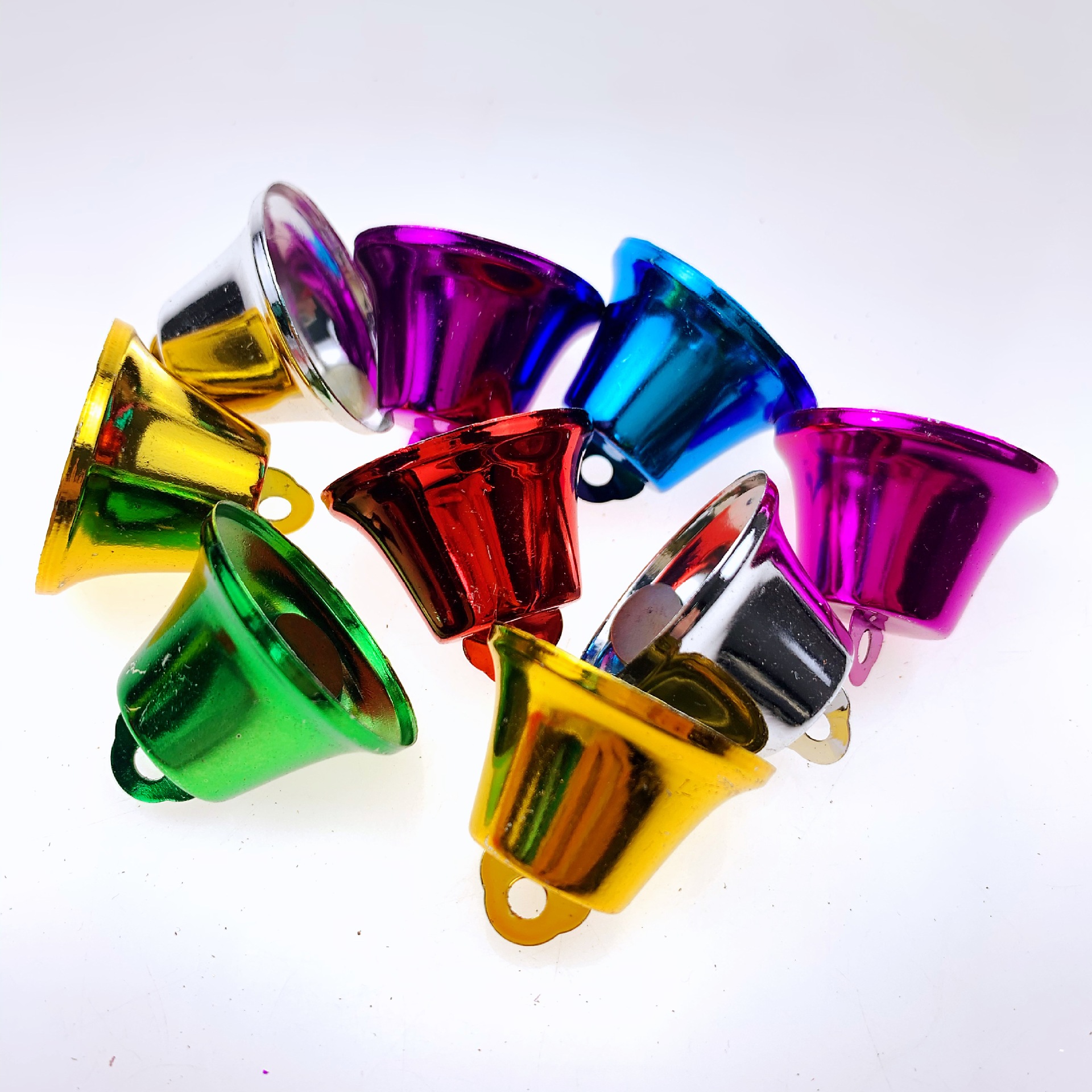Manufactor Direct selling Opening horn Small bell wholesale Pets kindergarten Wind chime diy Jewelry parts electroplate colour