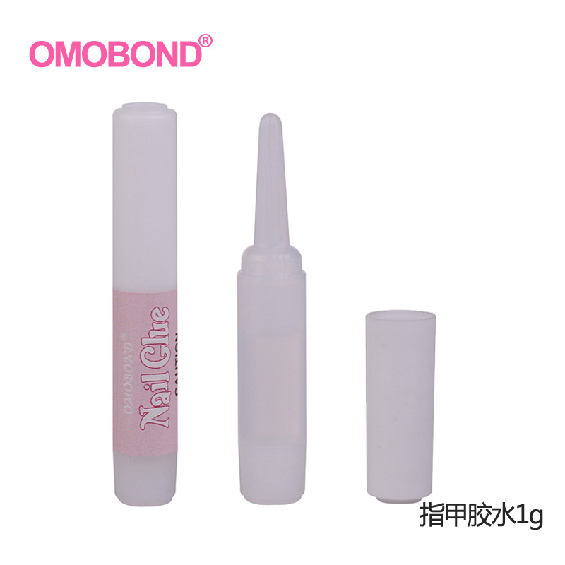 胶水厂家批发不贴标美甲胶水1g白胚散装假指甲贴片饰品美甲小胶水