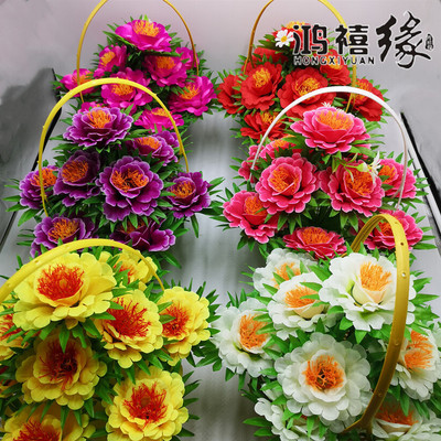 new pattern bonsai simulation rose Sacrifice Flower basket Shangfen Easter Lily Vine Mourning hall arrangement Tombstone decorate Grave