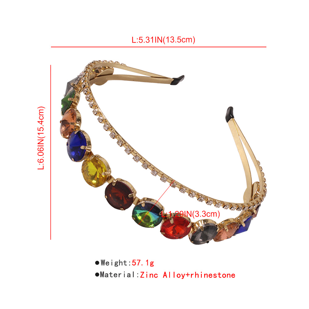 Fashion Baroque Color Drill Alloy Headwear For Women Wholesale display picture 21