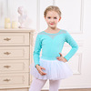 Children's winter mini-skirt, dancing sports clothing for early age, with short sleeve, autumn