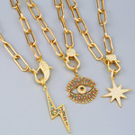 Necklace европа и америка толстый цепь ожерелье радуга подвески ожерелье женский пестрый циркон Hiphop ожерелье nkq81