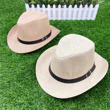 帽子礼帽爵士帽遮阳帽草帽沙滩帽男女夏天户外帽子西部牛仔太阳帽