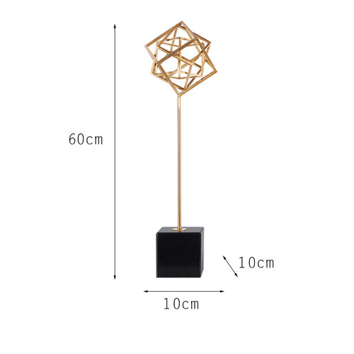 Metal Creative Framework Desk Ornament Living Room Study Creative Gift New Chinese Style Model Room Decor