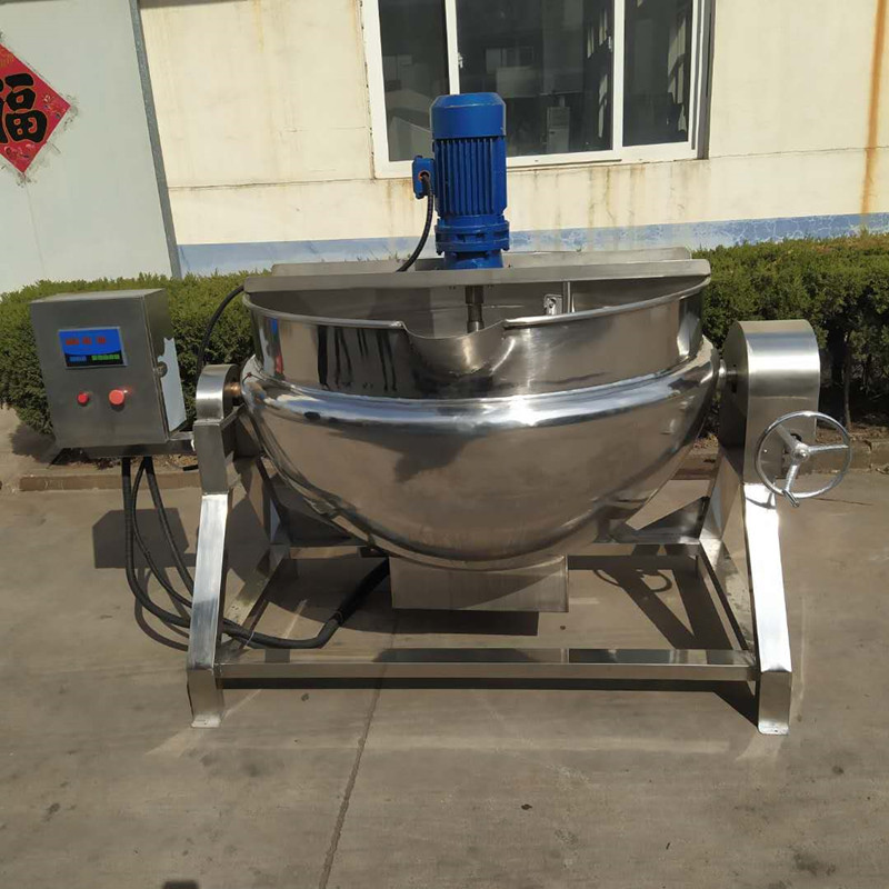 做凉粉机器 不锈钢电加热自动搅拌熬制锅 恒温可翻转米豆腐机
