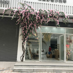 仿真薔薇花藤假花玫瑰藤條藤蔓纏繞管道軟裝裝飾造景爬藤綠植壁掛