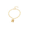 Brand accessory, universal pendant with letters, ankle bracelet, European style, wholesale