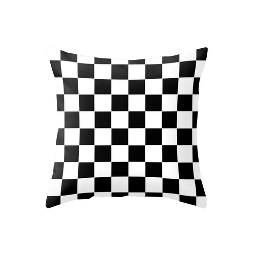 18'' Cushion Cover Pillow Case Nordic black and white gray stripe geometric pattern cushion cover double sided polyester peach skin velvet sofa pillow cover