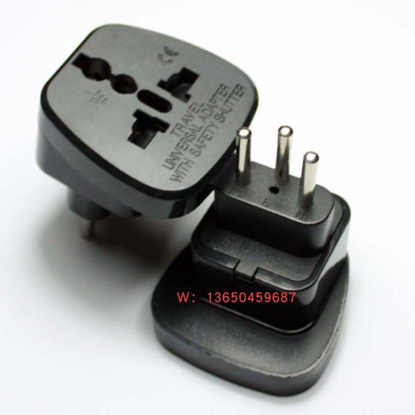 瑞士嵌入式转换插头 内嵌式瑞士插头转换器 万能插座转瑞士插头