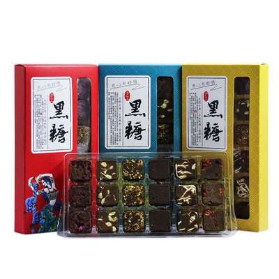 云南古法黑糖18颗红糖生姜玫瑰红枣甘蔗手工熬制黑糖礼盒装批代发|ru
