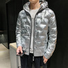Amazon winter new pattern Bright surface Hooded Light and thin Down Jackets Men's Korean Edition Trend thickening coat