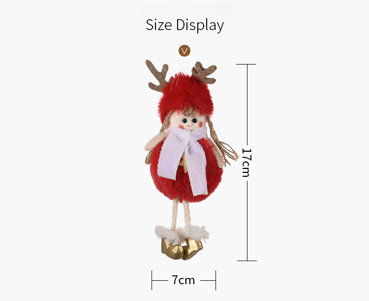 Christmas Decoration Supplies Plush Antlers Girl Pendant Creative New Plush Pendant display picture 12